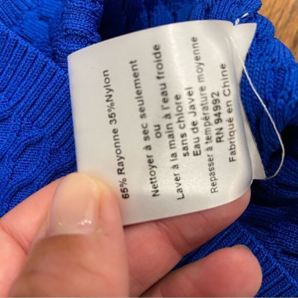 Jonathan Simkhai Ribbed blue knit pencil skirt - Picture 6 of 6